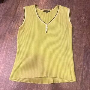 Lime green ribbed tank top
